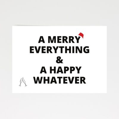Ansichtkaart A Merry Everything & A Happy Whatever