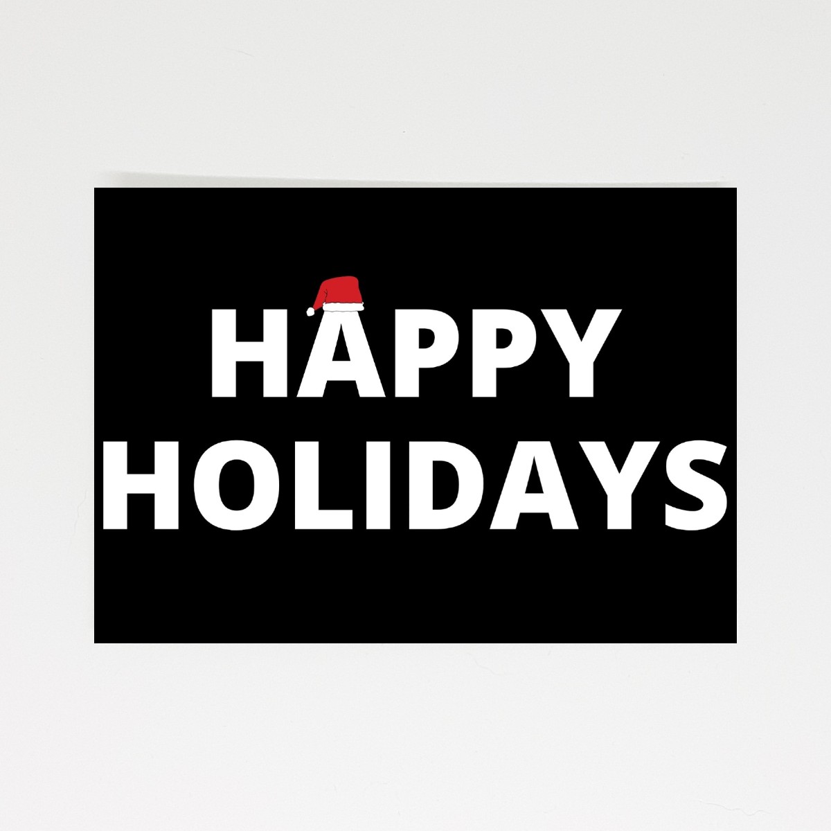 Ansichtkaart Happy Holidays - zwart
