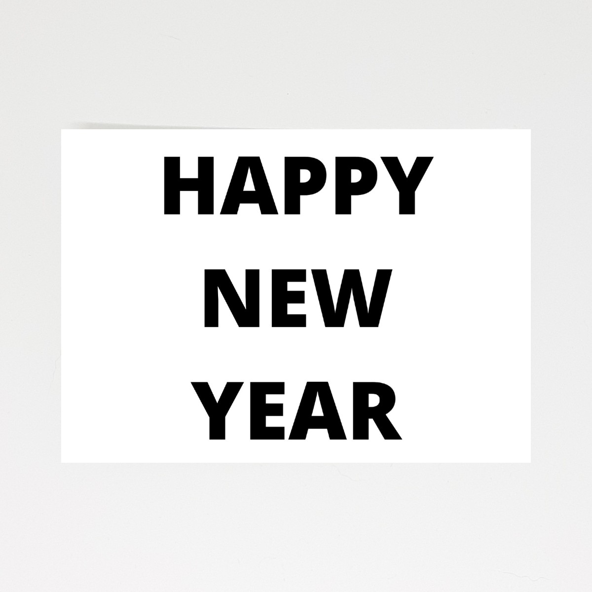 Ansichtkaart Happy New Year -wit