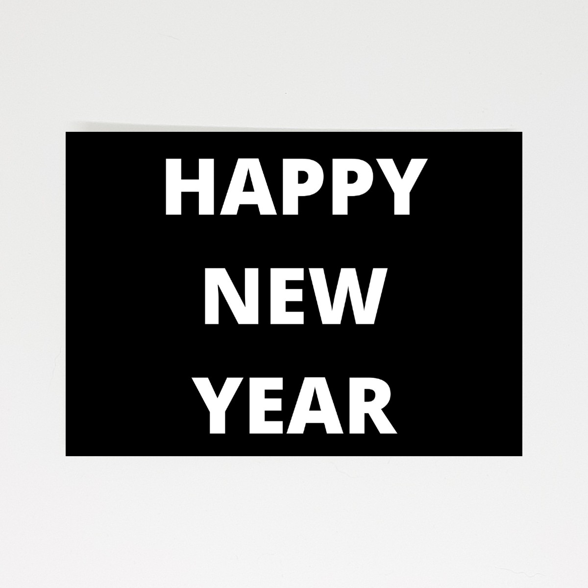 Ansichtkaart Happy New Year zwart